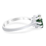 Art Deco Pear Teardrop Natural Stone Ring