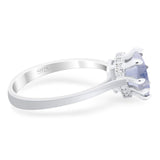 Art Deco Pear Teardrop Natural Stone Ring