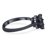 Art Deco Pear Teardrop Natural Stone Ring