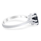 Art Deco Pear Teardrop Natural Stone Ring