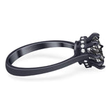 Art Deco Pear Teardrop Natural Stone Ring