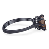 Art Deco Pear Teardrop Natural Stone Ring