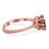 Art Deco Pear Teardrop Natural Stone Ring