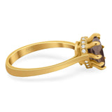 Art Deco Pear Teardrop Natural Stone Ring