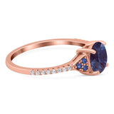 Art Deco Round Natural Stone Cluster Ring