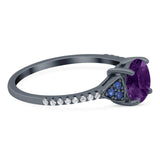 Art Deco Round Natural Stone Cluster Ring