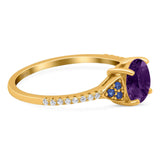 Art Deco Round Natural Stone Cluster Ring