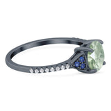 Art Deco Round Natural Stone Cluster Ring