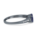 Art Deco Oval Natural Stone Wedding Ring