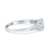 Art Deco Oval Natural Stone Wedding Ring