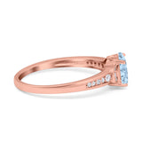 Art Deco Oval Natural Stone Wedding Ring