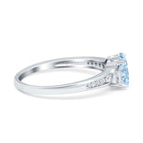 Art Deco Oval Natural Stone Wedding Ring