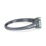 Art Deco Oval Natural Stone Wedding Ring