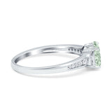 Art Deco Oval Natural Stone Wedding Ring