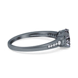 Art Deco Oval Natural Stone Wedding Ring