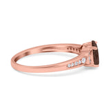 Art Deco Oval Natural Stone Wedding Ring