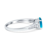 Art Deco Oval Natural Stone Wedding Ring