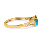 Art Deco Oval Natural Stone Wedding Ring