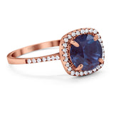 Art Deco Round Natural Stone Wedding Ring