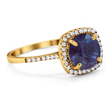 Art Deco Round Natural Stone Wedding Ring