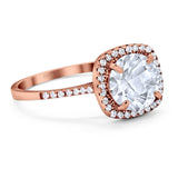 Art Deco Round Natural Stone Wedding Ring