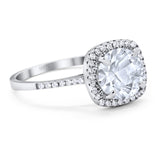 Art Deco Round Natural Stone Wedding Ring