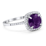 Art Deco Round Natural Stone Wedding Ring