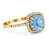 Art Deco Round Natural Stone Wedding Ring