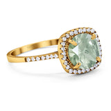 Art Deco Round Natural Stone Wedding Ring