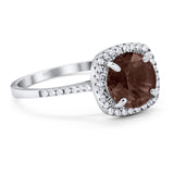 Art Deco Round Natural Stone Wedding Ring