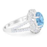 Art Deco Oval Natural Stone Flower Ring