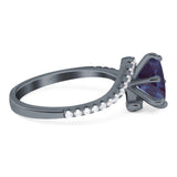 Art Deco Round Natural Stone Twisted Ring