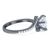 Art Deco Round Natural Stone Twisted Ring