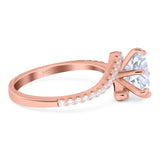 Art Deco Round Natural Stone Twisted Ring