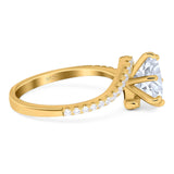 Art Deco Round Natural Stone Twisted Ring