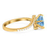 Art Deco Round Natural Stone Twisted Ring