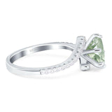 Art Deco Round Natural Stone Twisted Ring