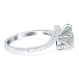 Art Deco Round Natural Stone Twisted Ring