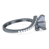 Art Deco Round Natural Stone Twisted Ring