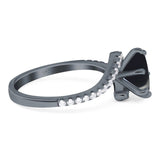 Art Deco Round Natural Stone Twisted Ring