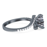 Art Deco Round Natural Stone Twisted Ring