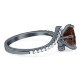 Art Deco Round Natural Stone Twisted Ring