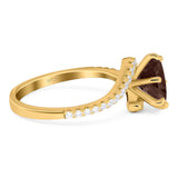 Art Deco Round Natural Stone Twisted Ring