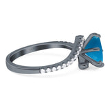 Art Deco Round Natural Stone Twisted Ring