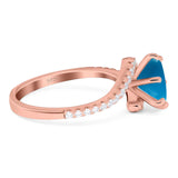 Art Deco Round Natural Stone Twisted Ring