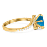 Art Deco Round Natural Stone Twisted Ring