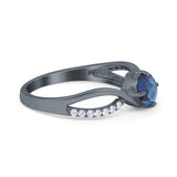  Oval Natural Stone Infinity Twisted Ring