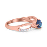  Oval Natural Stone Infinity Twisted Ring