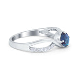  Oval Natural Stone Infinity Twisted Ring