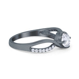  Oval Natural Stone Infinity Twisted Ring